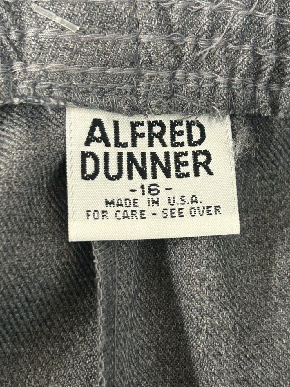 Alfred Dunner Classics Gray Proportioned Short Elastic Waist Pants Size 16 NWT - Picture 5 of 5